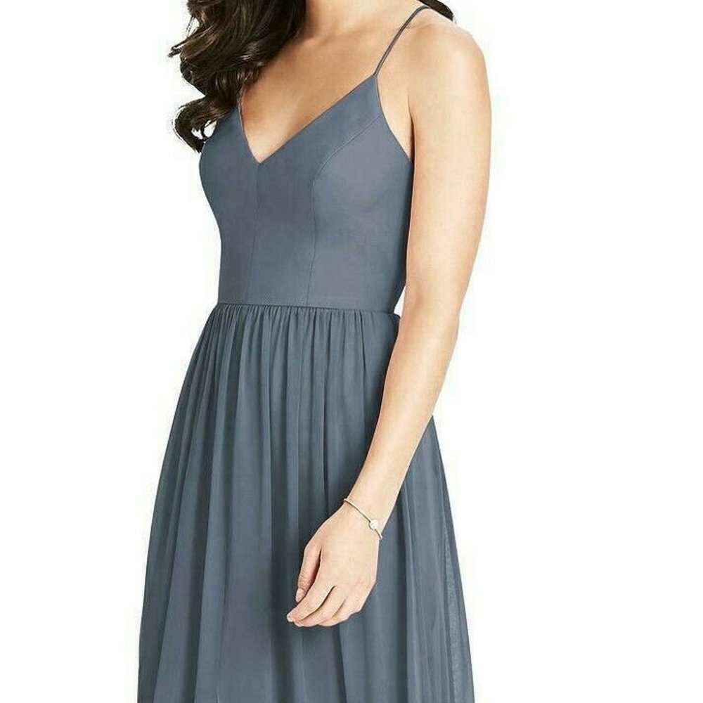 Vivian Diamond Dessy Silverstone Criss Cross Strap Backless Maxi Dress